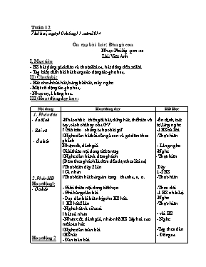 Giáo án Âm nhạc Lớp 1 - Tuần 12